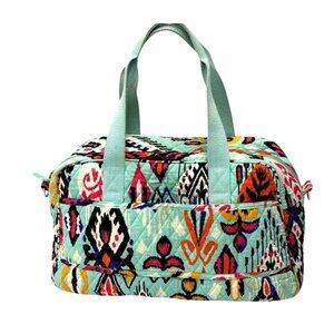 Vera Bradley Iconic Weekender Travel Bag In Quilted Cotton With‎ Ikat Pattern